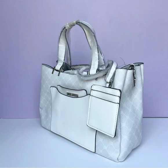 Steve Madden Bparker White Logo Handbag Purse, pouch, ID holder NWT - Picture 4 of 12